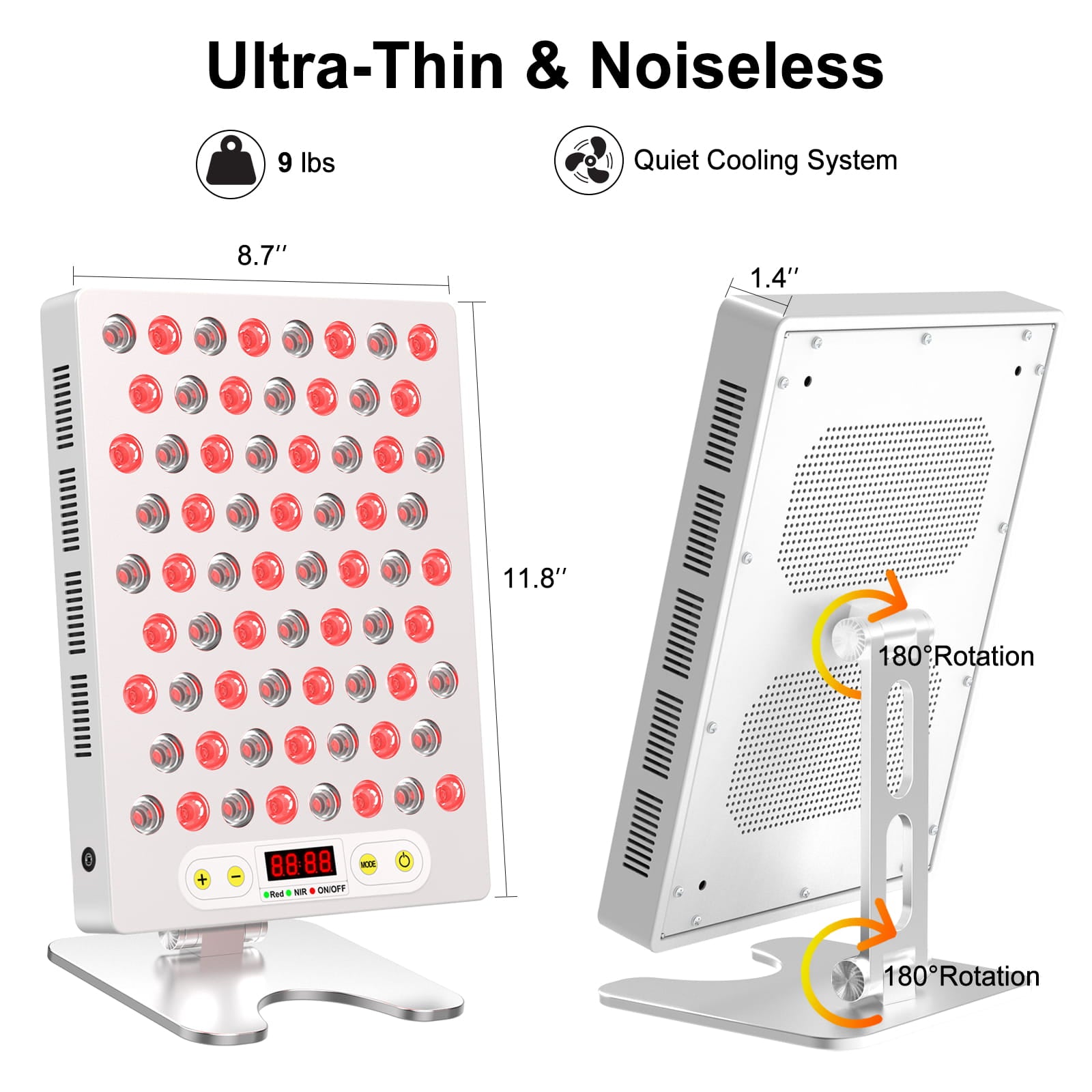 BONTANNY BL-300P Red Light Therapy Panel | 2 Wavelengths, 68 Dual Chip LEDs for Skin & Recovery